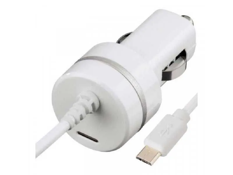 HAMA Auto punjač micro USB, 1000 MAh, 124576, bela