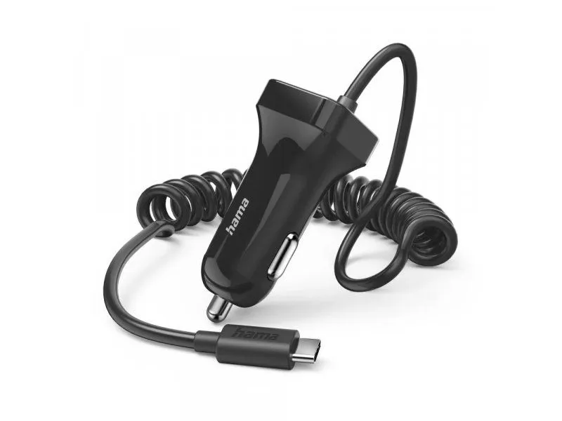 HAMA Auto punjač, USB Tip-C, 12W, crna