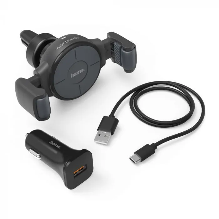 HAMA Bezični punjač FC10 Flex-Set + auto drzač