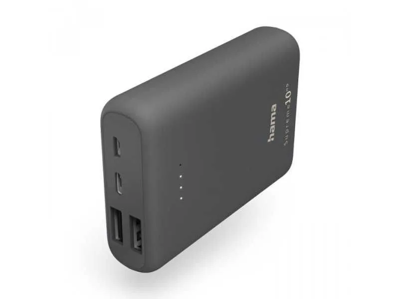 HAMA Power bank Supreme 10HD, 10000 mAh, crna