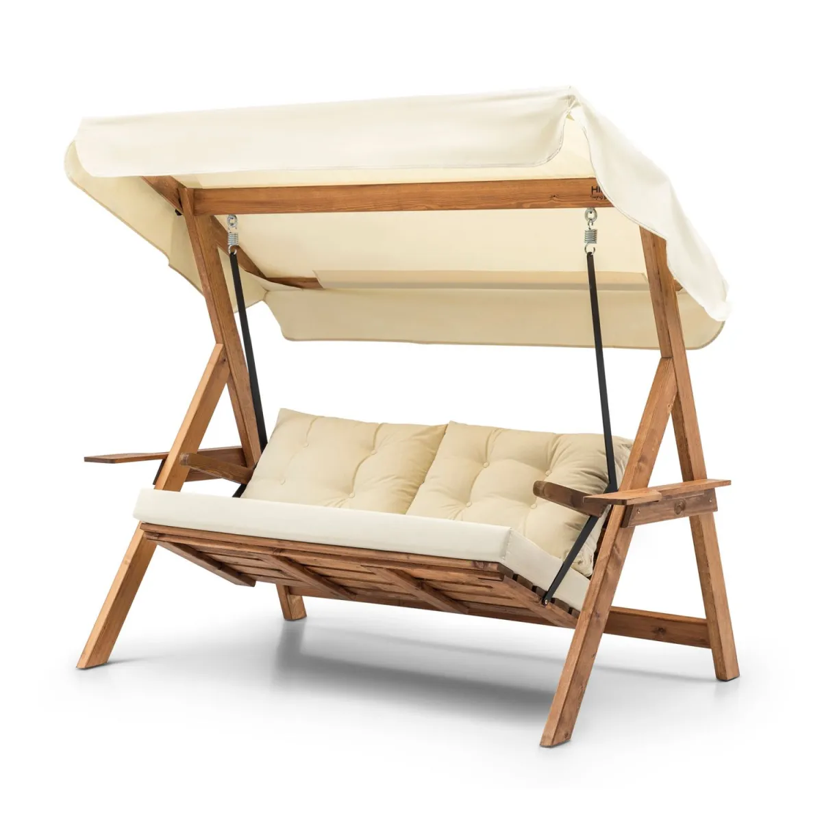 HANAH HOME Baštensak ljuljaška trosed Galata swing S3, braon/krem