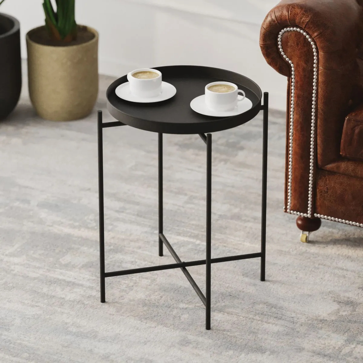 HANAH HOME Klub sto Shb-007, crna