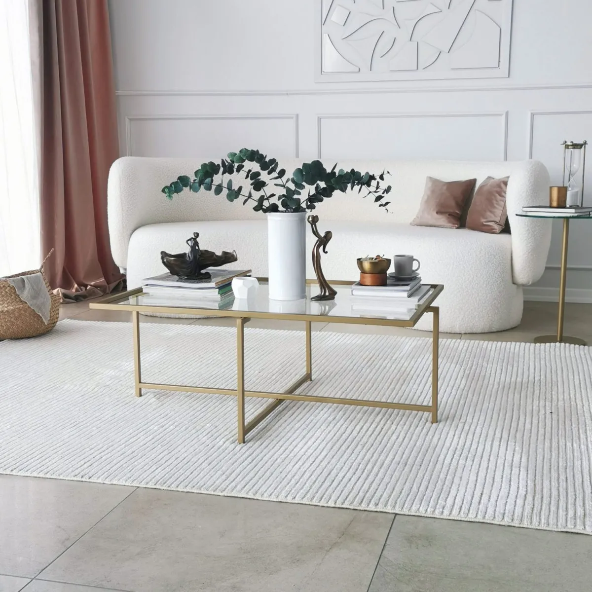 HANAH HOME Klub sto Sun S410, zlatna