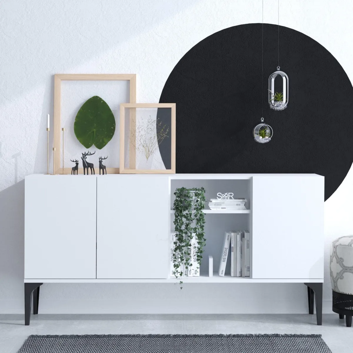 HANAH HOME Komoda Albedo, bela