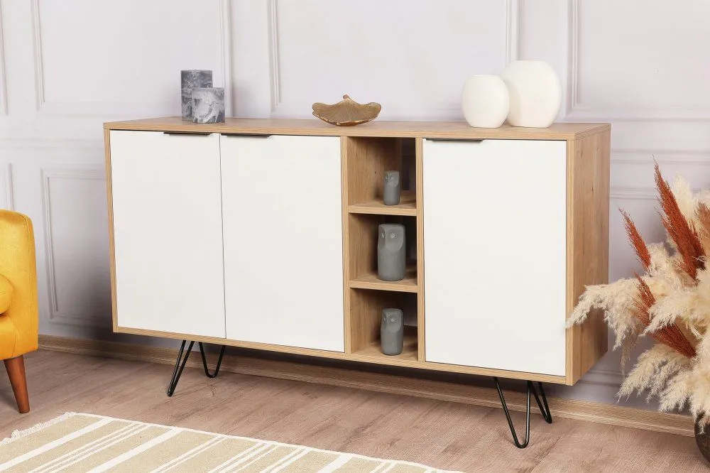 HANAH HOME Komoda Clara Console Oak White