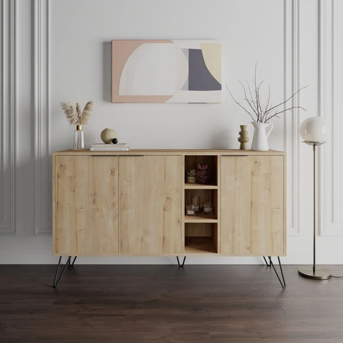 HANAH HOME Komoda Clara Console, svetlobraon