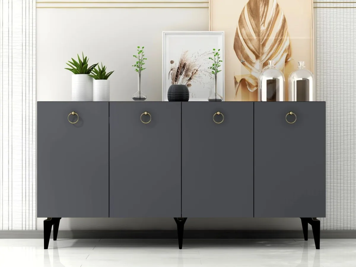 HANAH HOME Komoda Drop, antracit