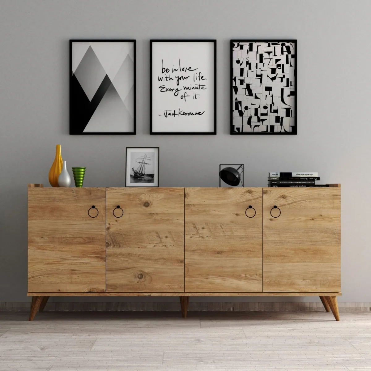 HANAH HOME Komoda KSL0102, braon