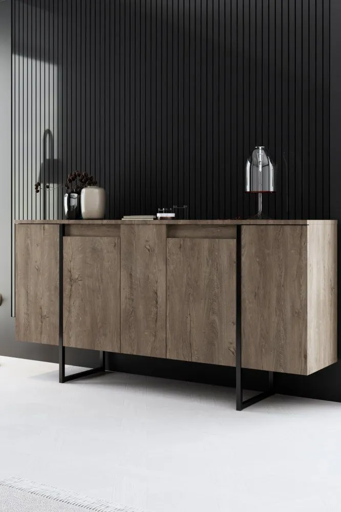 HANAH HOME Komoda Luxe Walnut Black