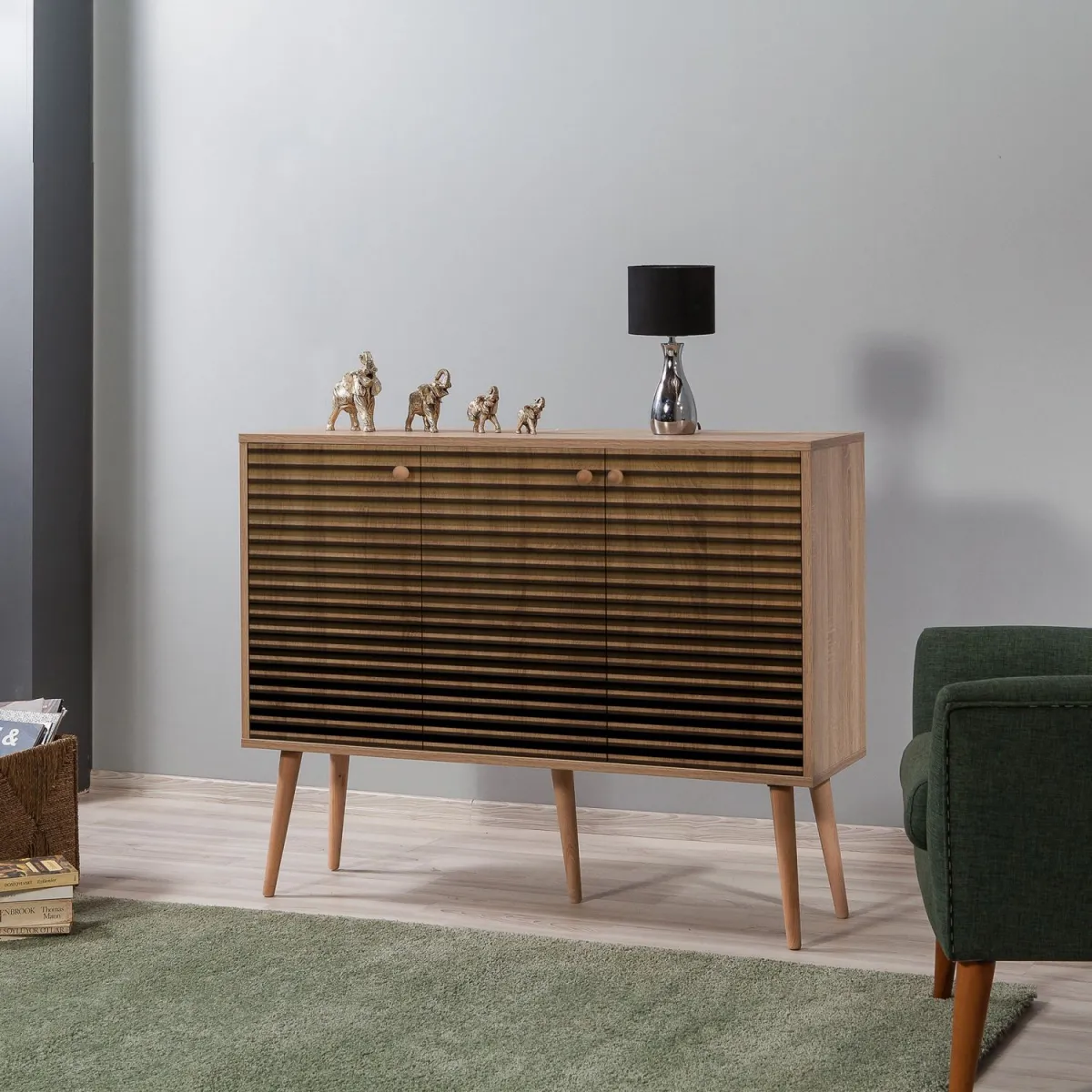 HANAH HOME Komoda Mega 220, braon