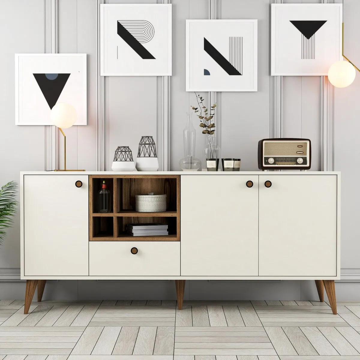 HANAH HOME Komoda Napoli, krem