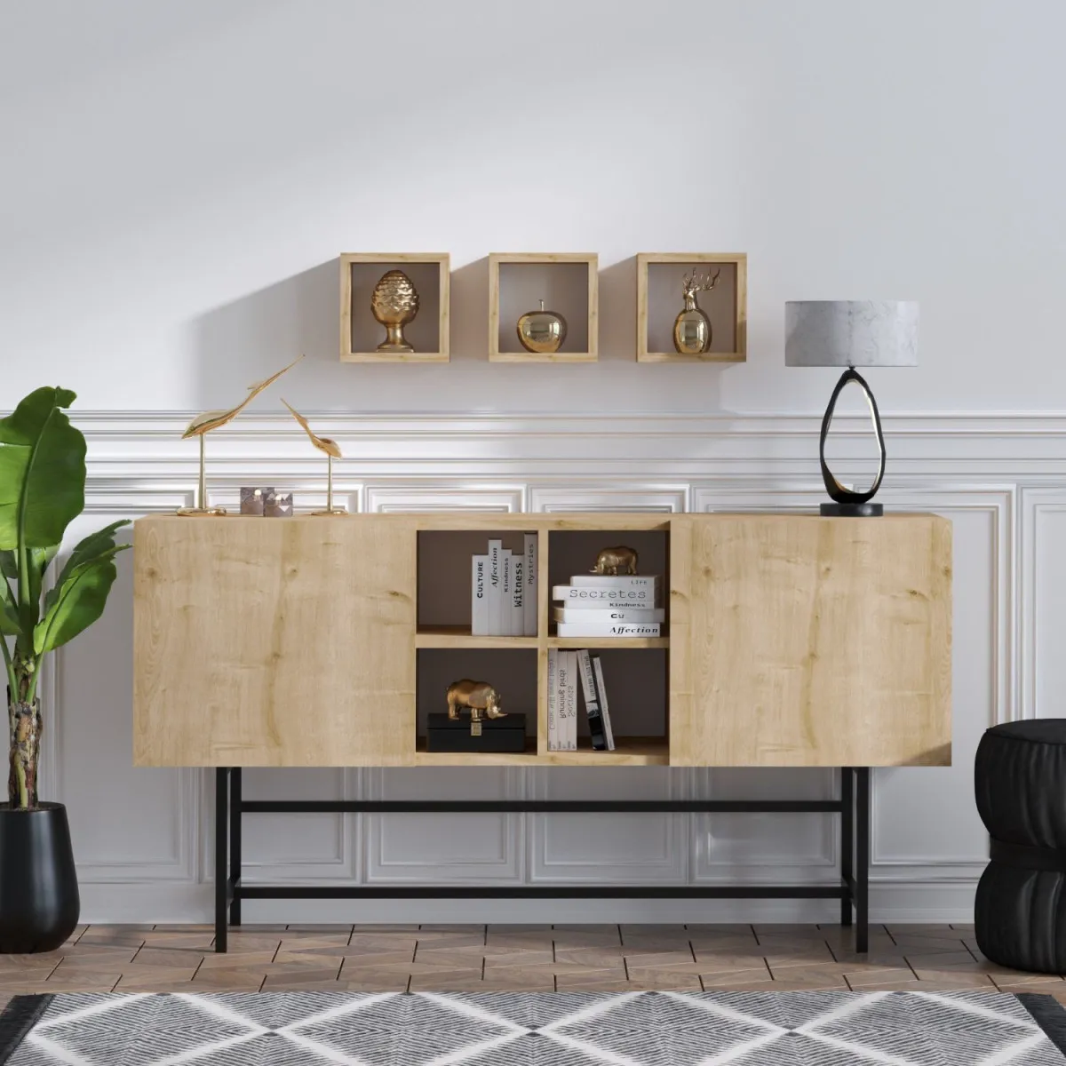 HANAH HOME Komoda Odette, svetlobraon