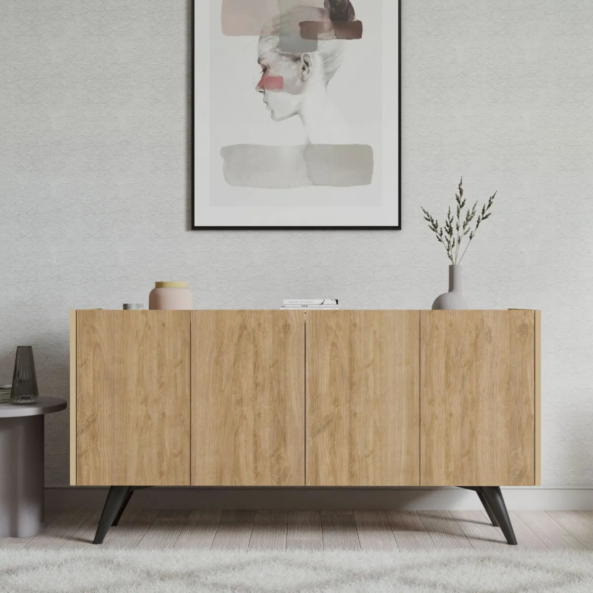 HANAH HOME 	Komoda Pekin, krem