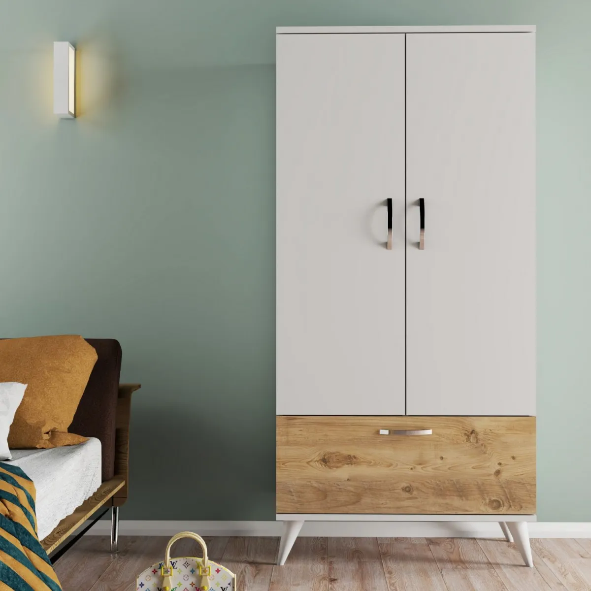 HANAH HOME Ormar GRD0203, bela/krem
