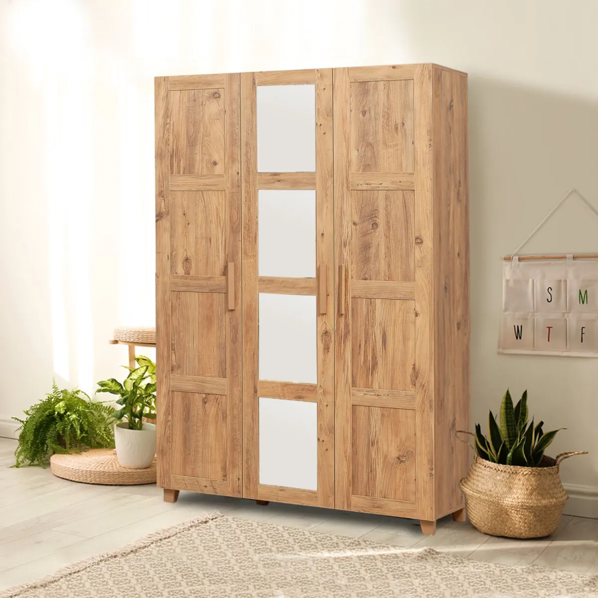 HANAH HOME Ormar Hedera 2, svetlobraon