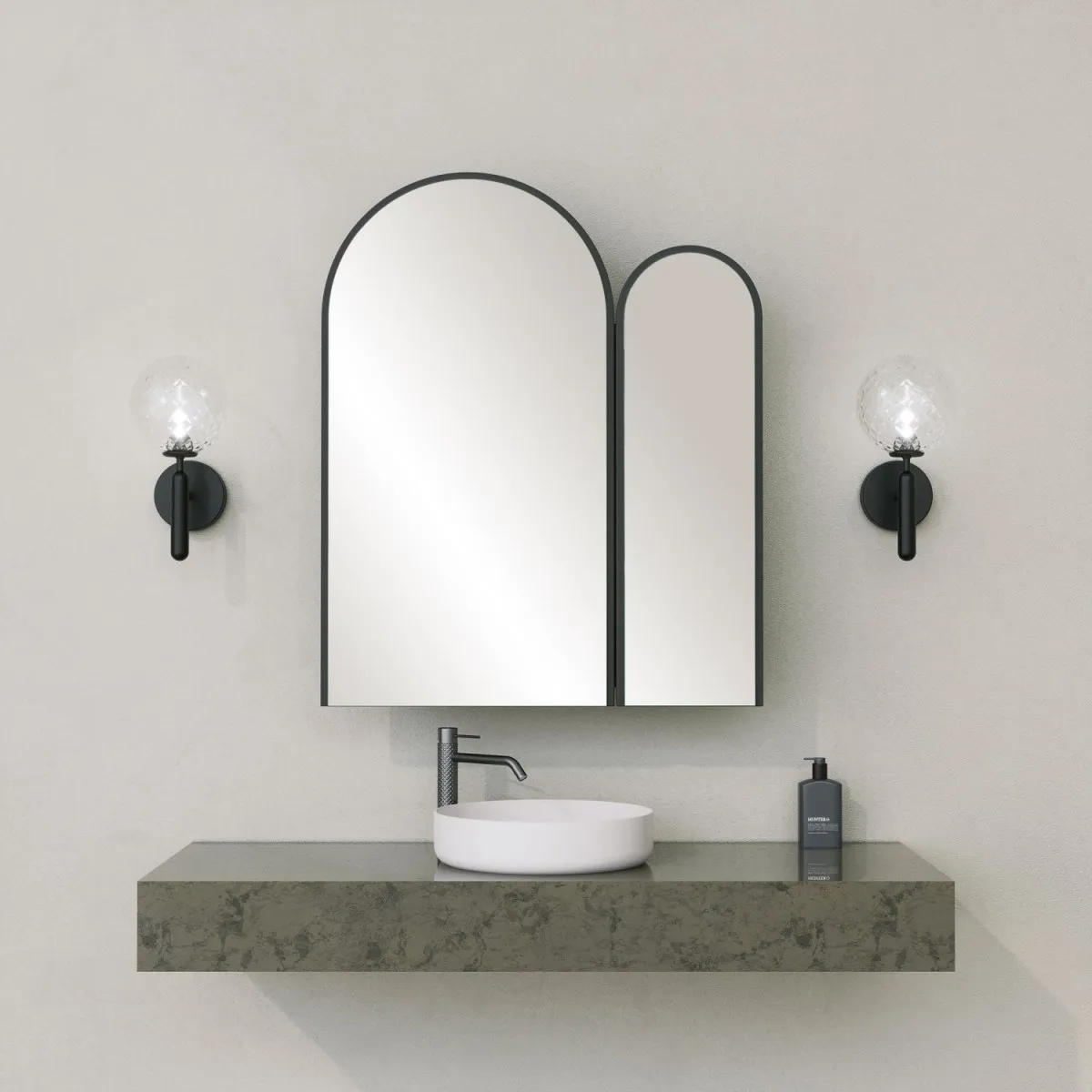 HANAH HOME Ormar za kupatilo Classe Cabinet, crna