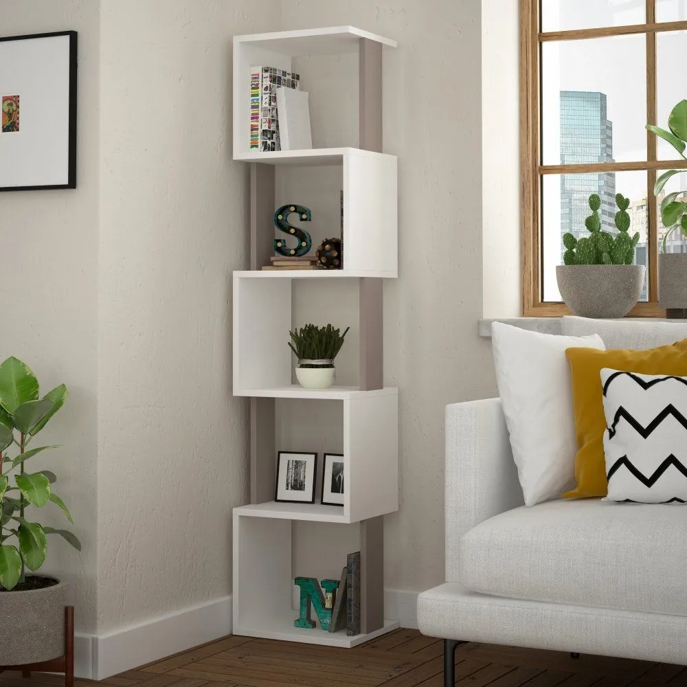 HANAH HOME Polica Piri White Light Mocha