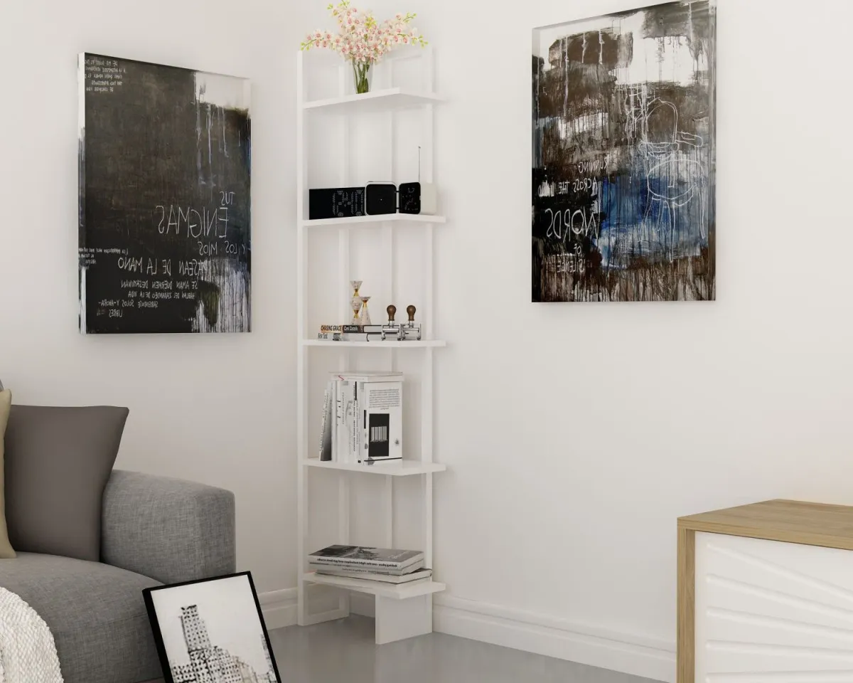 HANAH HOME Polica za knjige Alice, bela