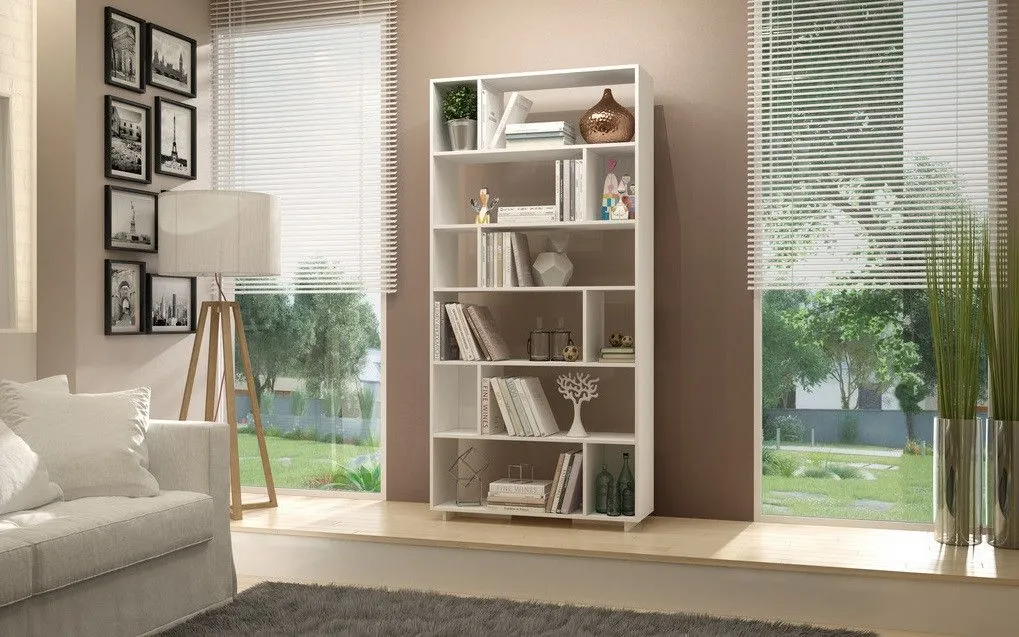 HANAH HOME Polica za knjige Forma, bela