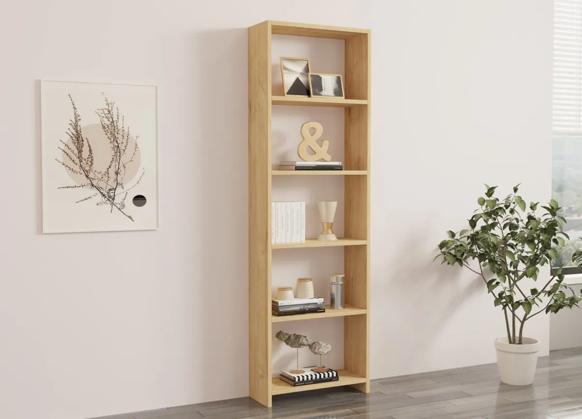 HANAH HOME Polica za knjige New, krem