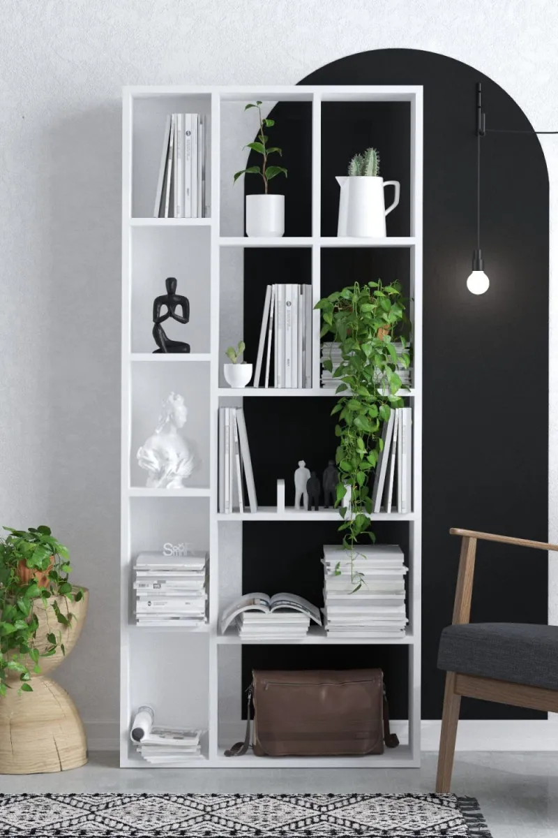 HANAH HOME Polica za knjige Uranus, bela