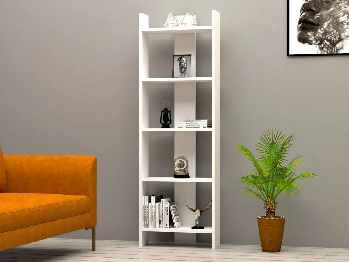 HANAH HOME Polica za knjige Virba, bela