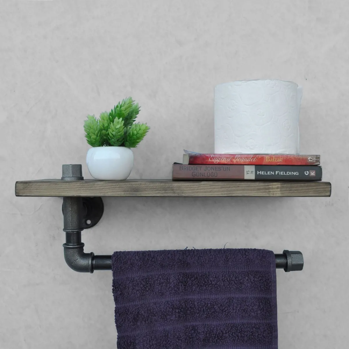 HANAH HOME Polica za kupatilo BoruRaf035, braon