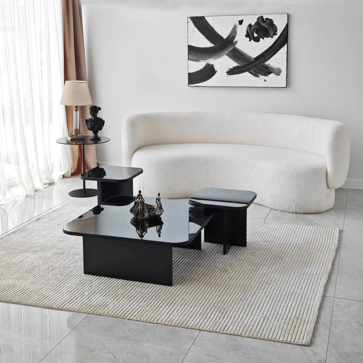 HANAH HOME Set klub stolova Jazz, crna