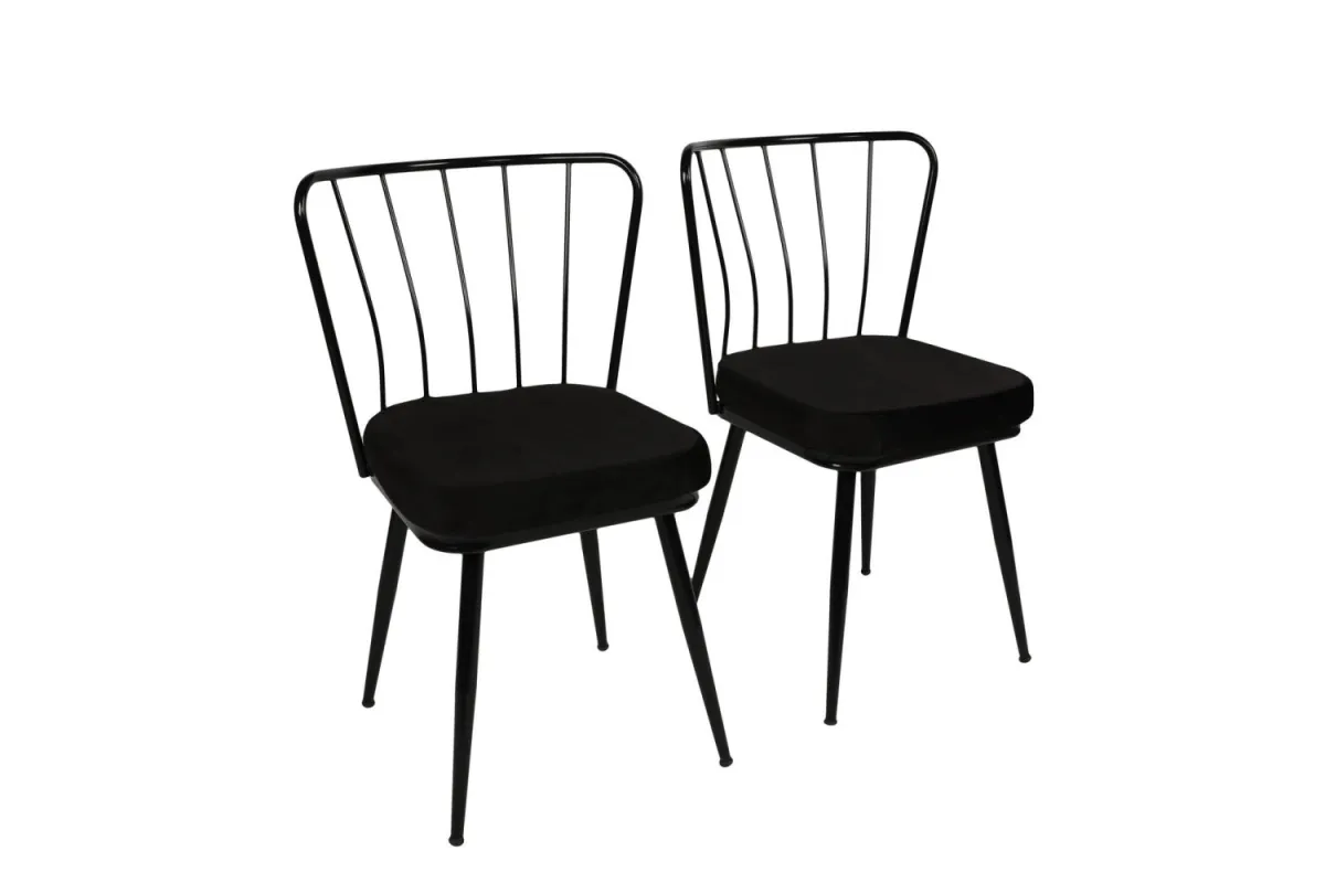 HANAH HOME Set trpezarijskih stolica 2/1 Yildiz 943 V2, crna