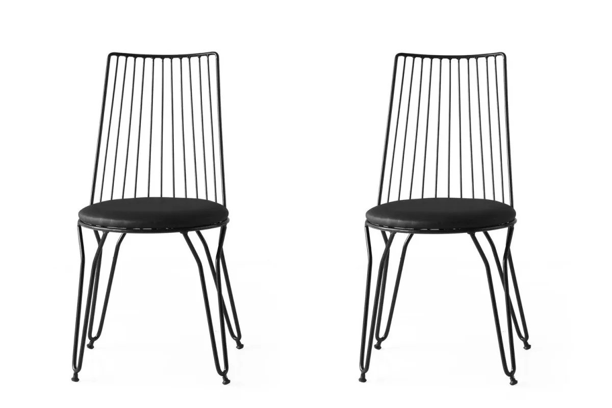 HANAH HOME Set trpezarijskih stolica Ada 2/1, crna