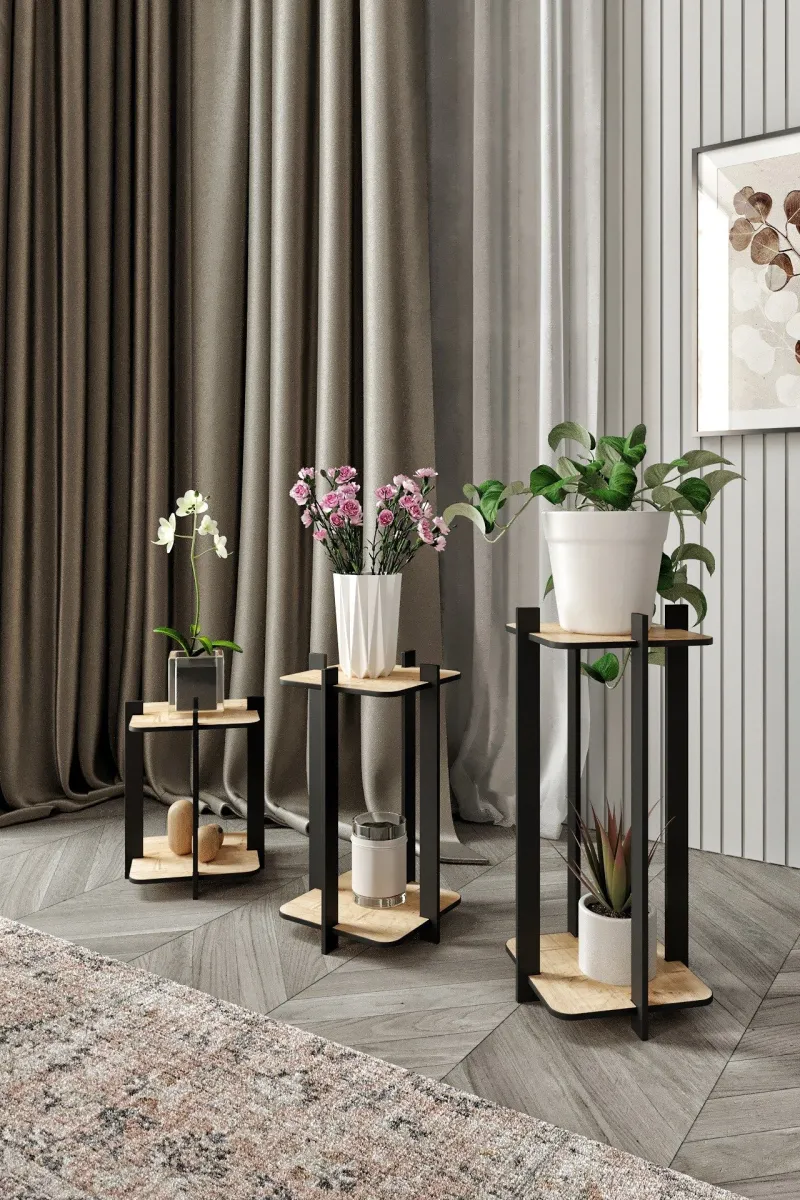 HANAH HOME Stalak za cveće Flower Desk Square/ braon