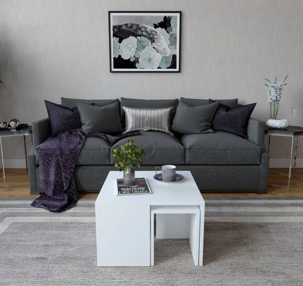 HANAH HOME Sto za dnevnu sobu Ortanca White