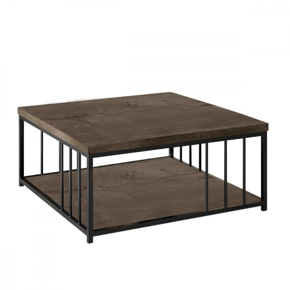 HANAH HOME Sto za dnevnu sobu Zenn Walnut Black