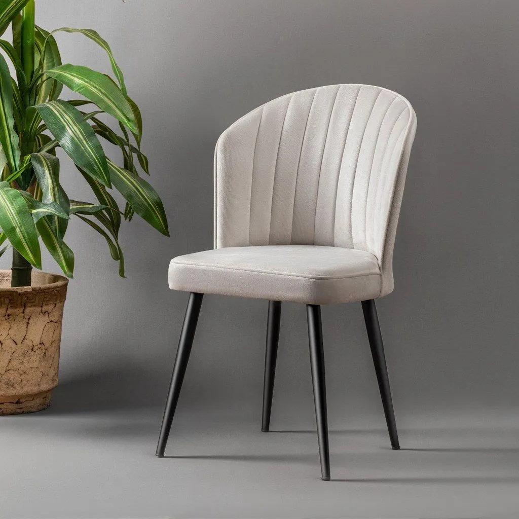 HANAH HOME Trpezarijske stolice Rubi 2/1, krem