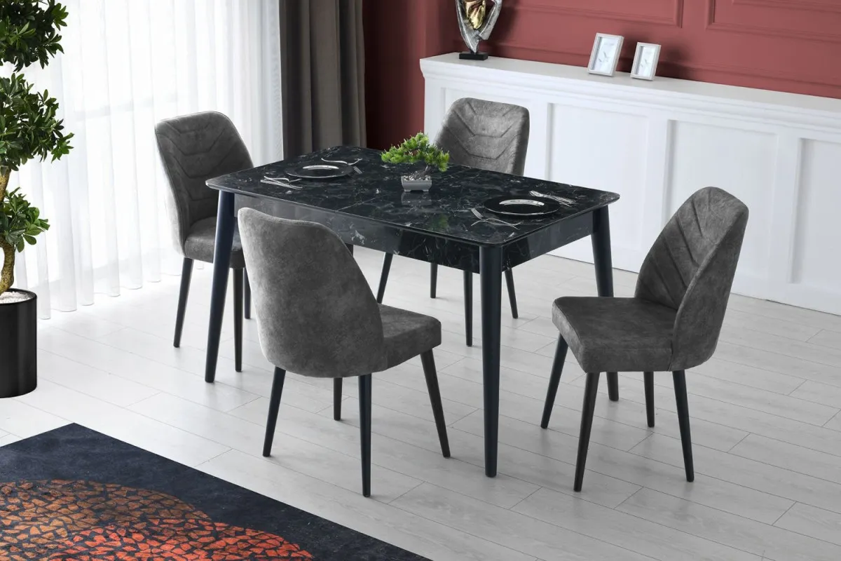 HANAH HOME Trpezarijski sto Lotus 1121, antracit