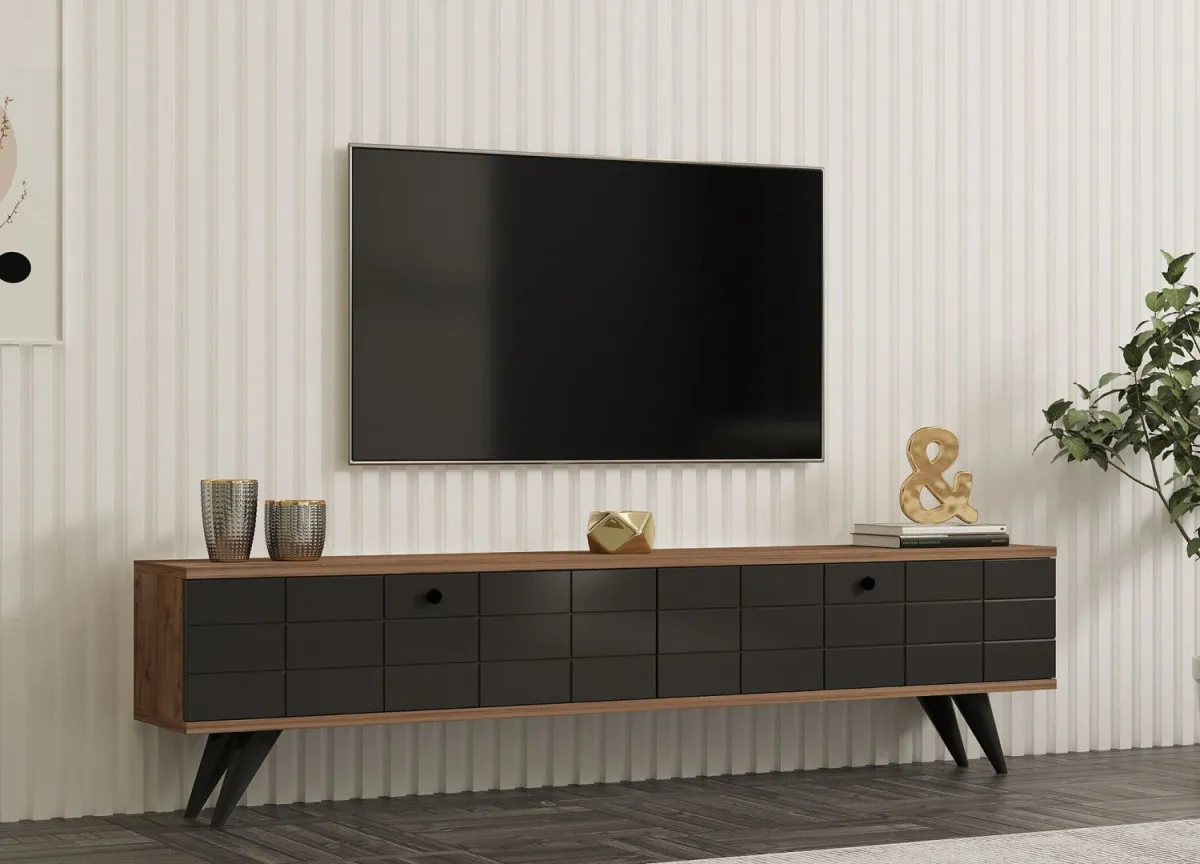 HANAH HOME TV komoda Alberi, braon/crna