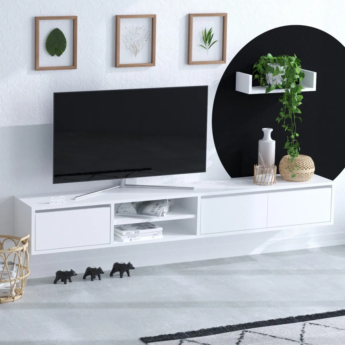 HANAH HOME TV komoda Alcor, bela