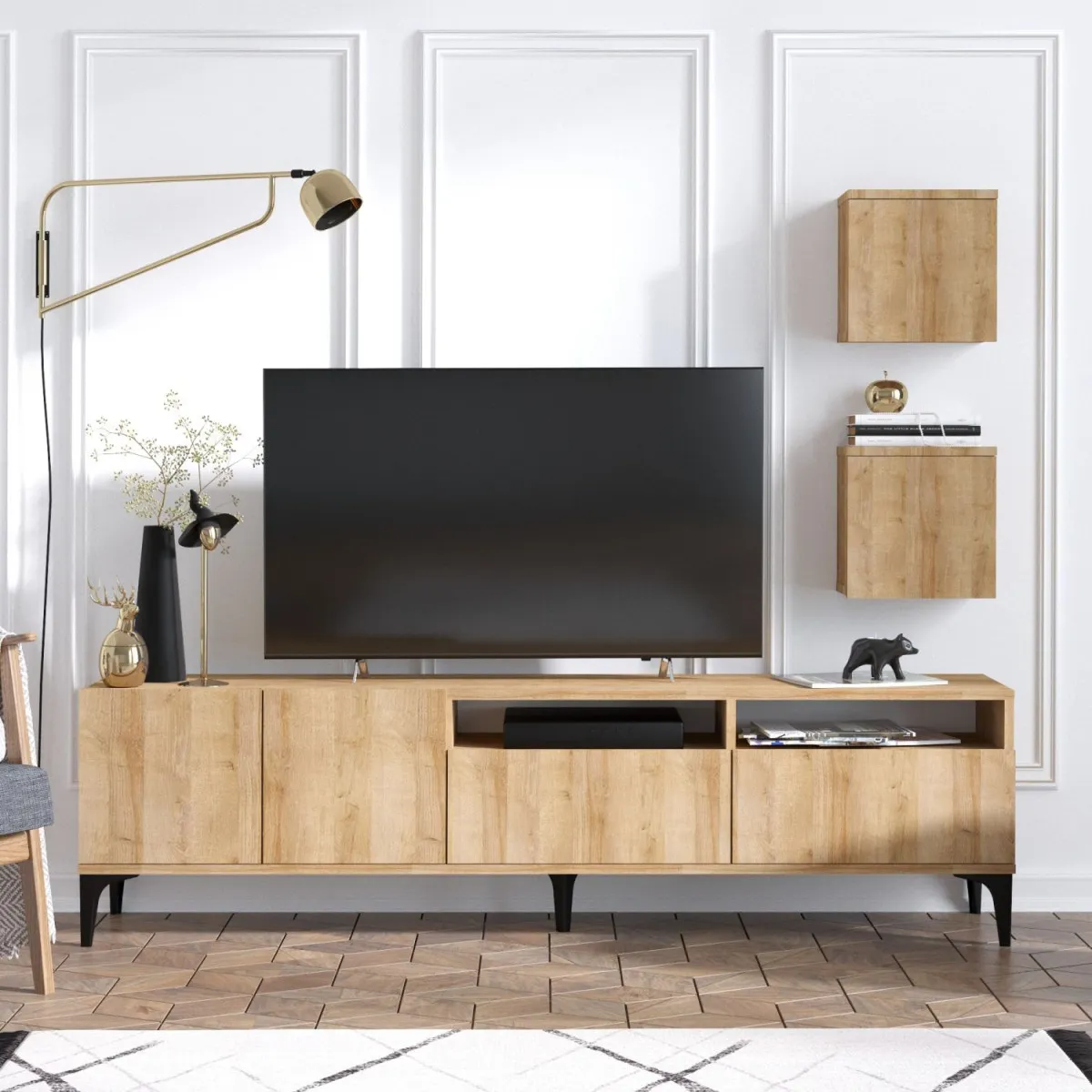 HANAH HOME TV komoda Lupin, svetlobraon