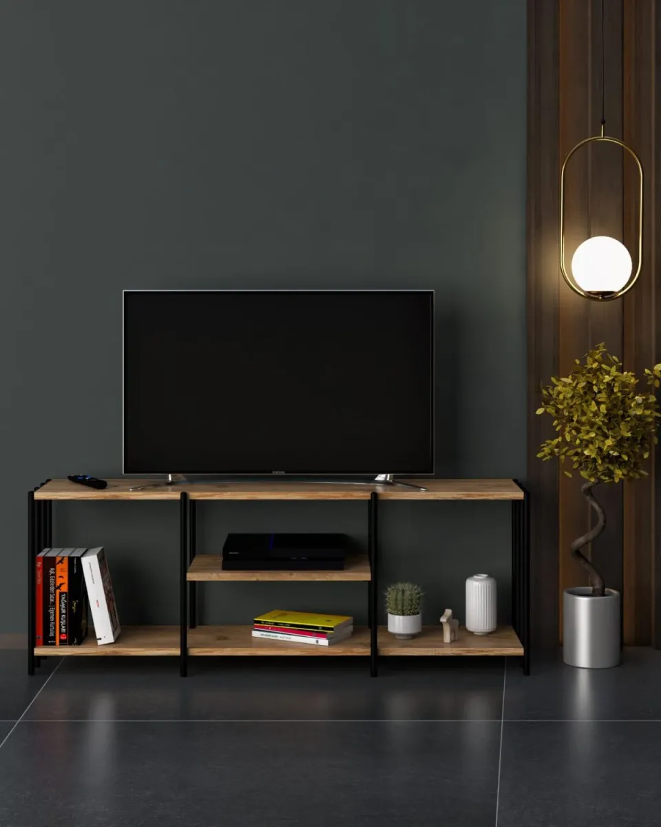 HANAH HOME TV komoda Nina, braon/crna