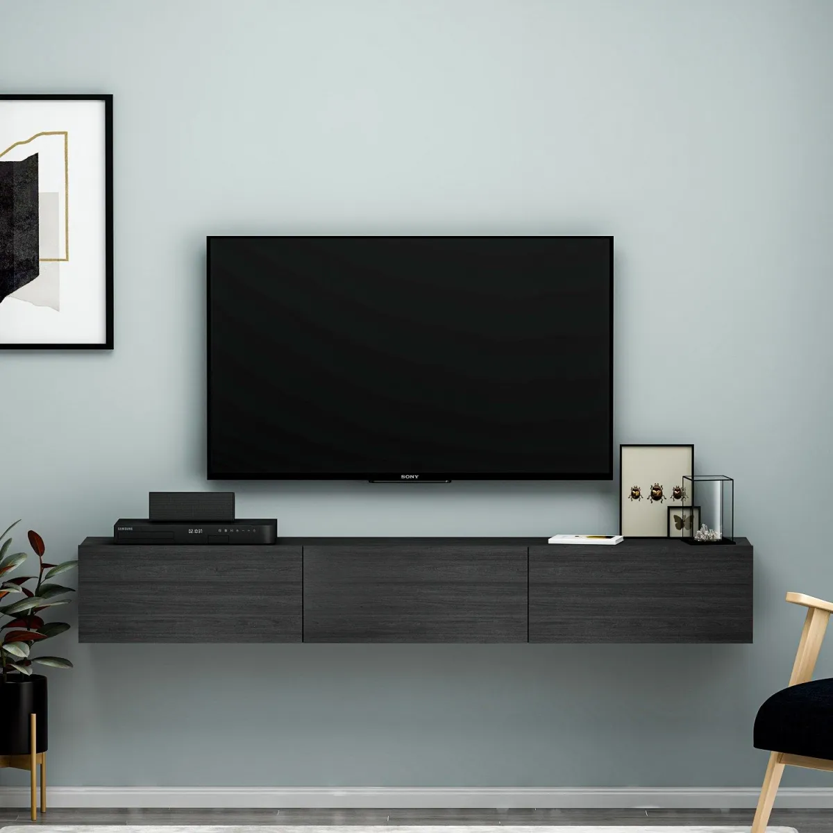 HANAH HOME TV komoda Terra, crna