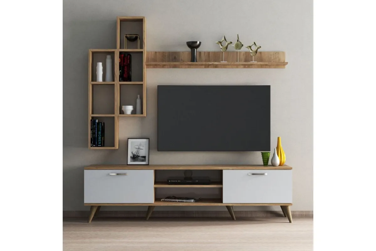 HANAH HOME TV komoda U0303, bela/krem