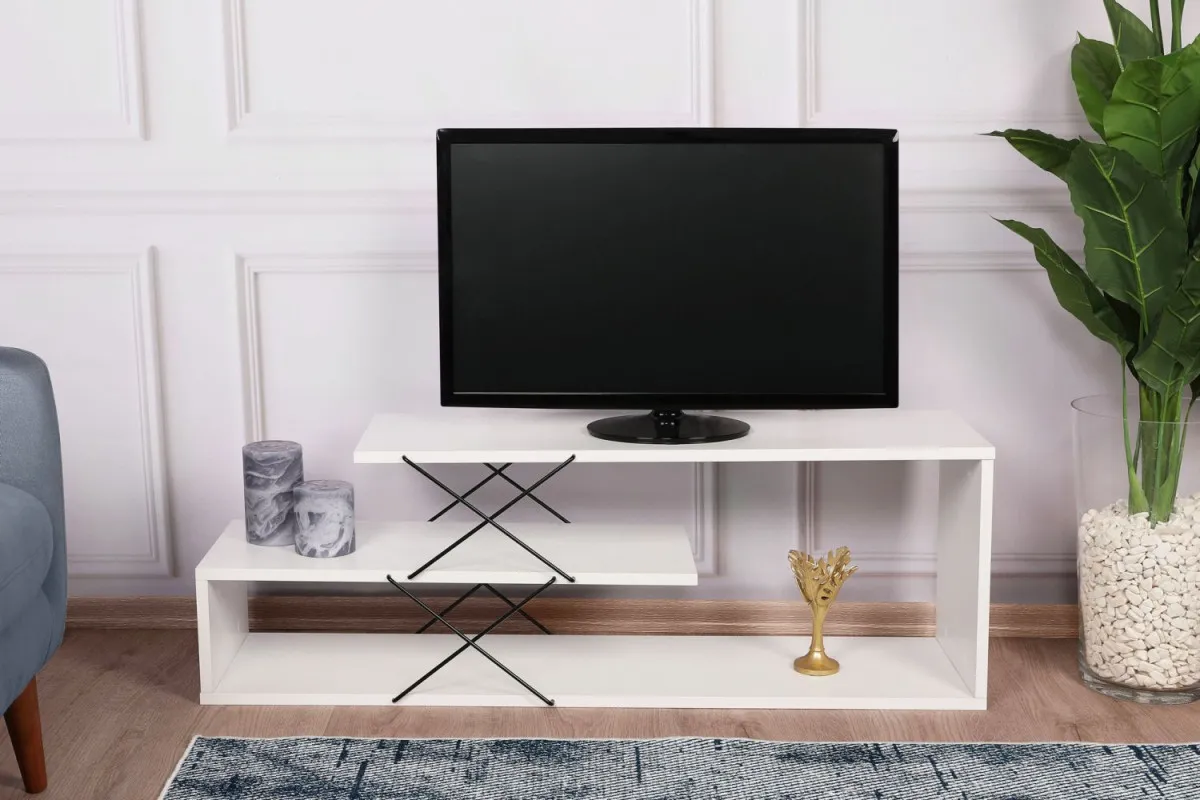 HANAH HOME TV komoda Zigzag, bela