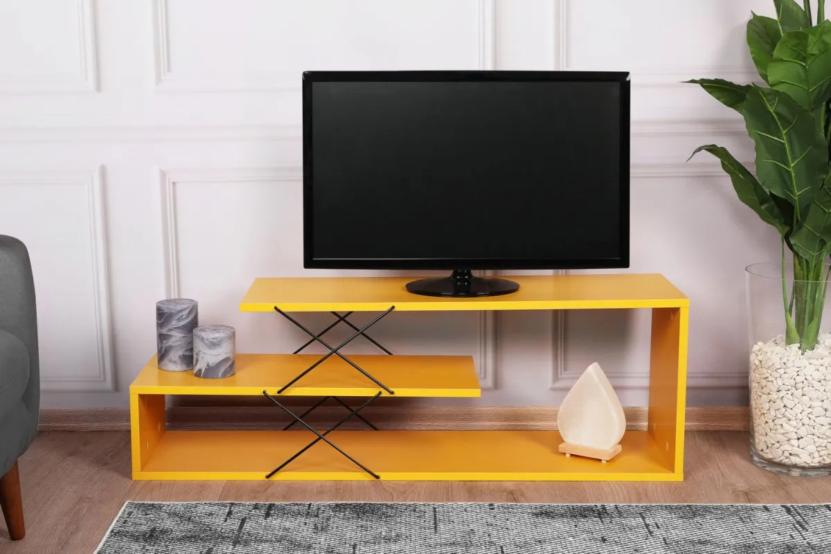 HANAH HOME TV komoda Zigzag, yellow