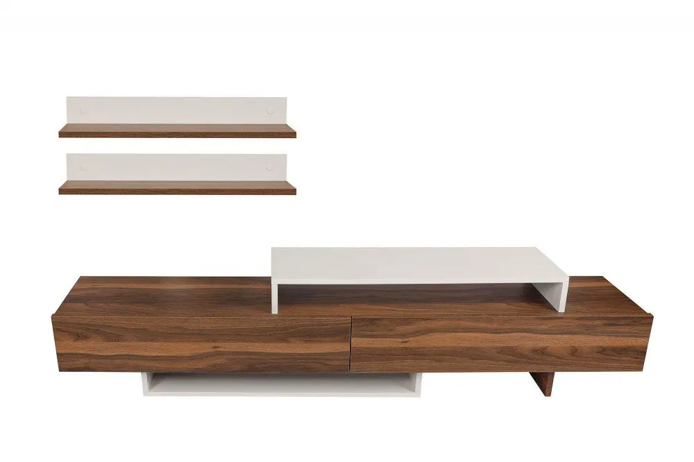 HANAH HOME TV polica Nirvana Teak White