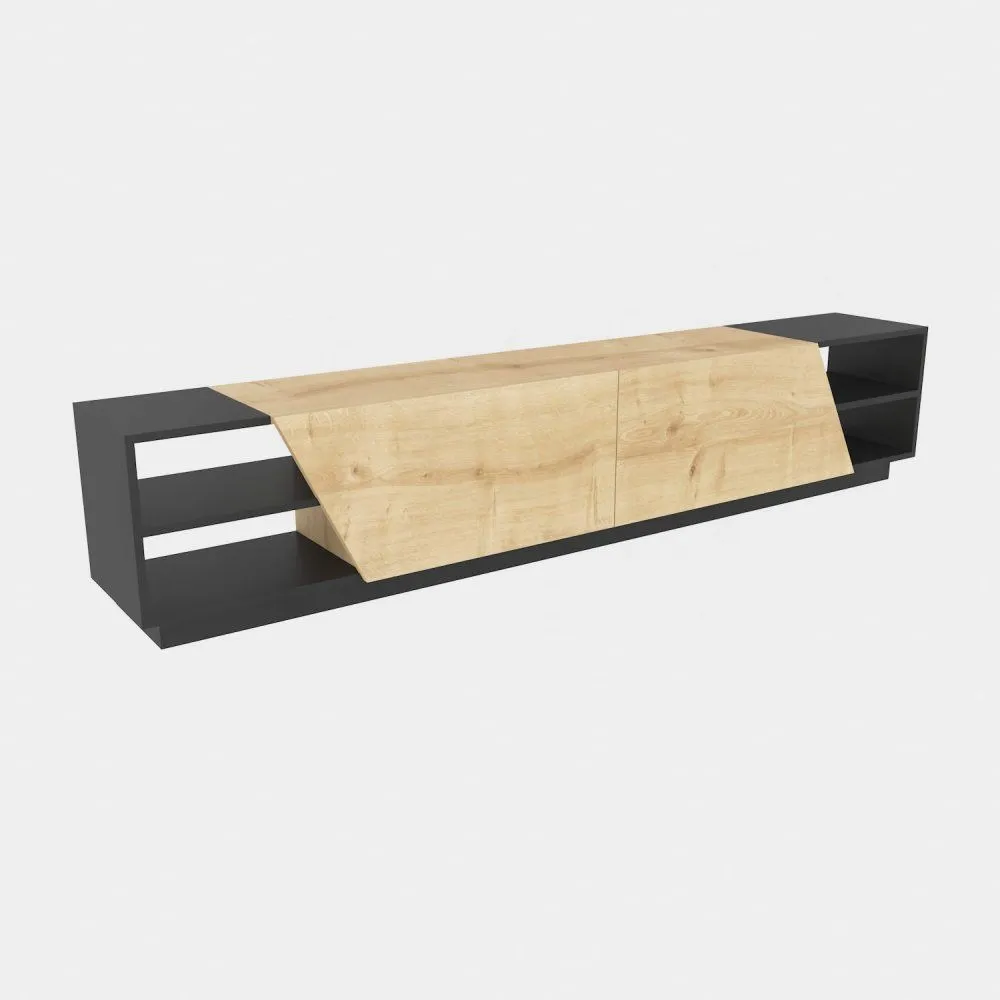 HANAH HOME TV polica Rhodes Anthracite Oak