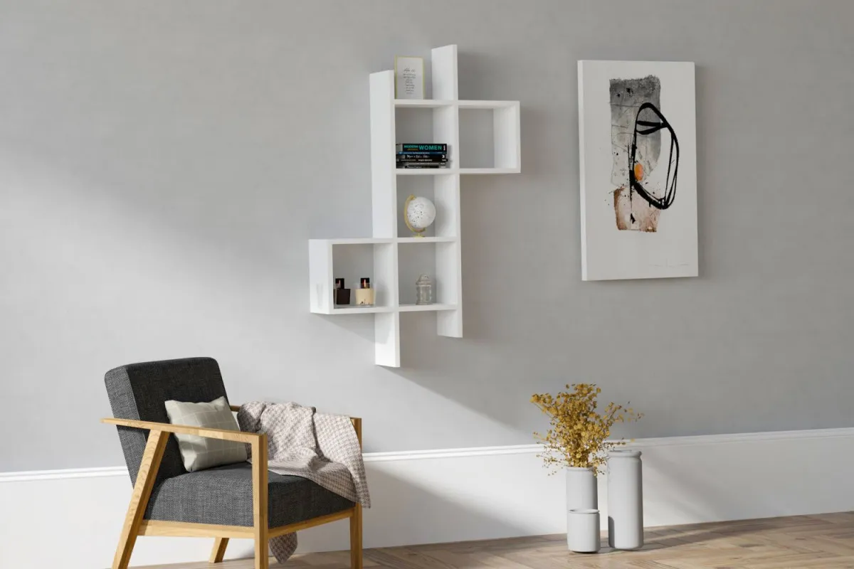 HANAH HOME Zidna polica Keno, bela