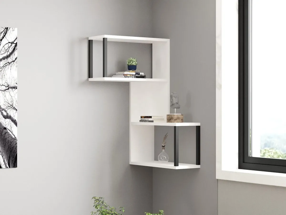 HANAH HOME Zidna polica Lecco, bela