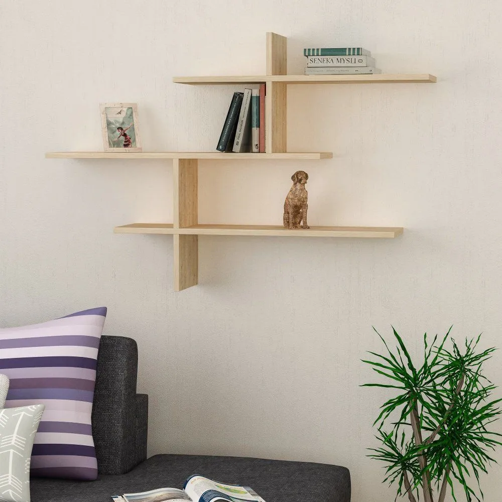 HANAH HOME Zidna polica Leo Oak