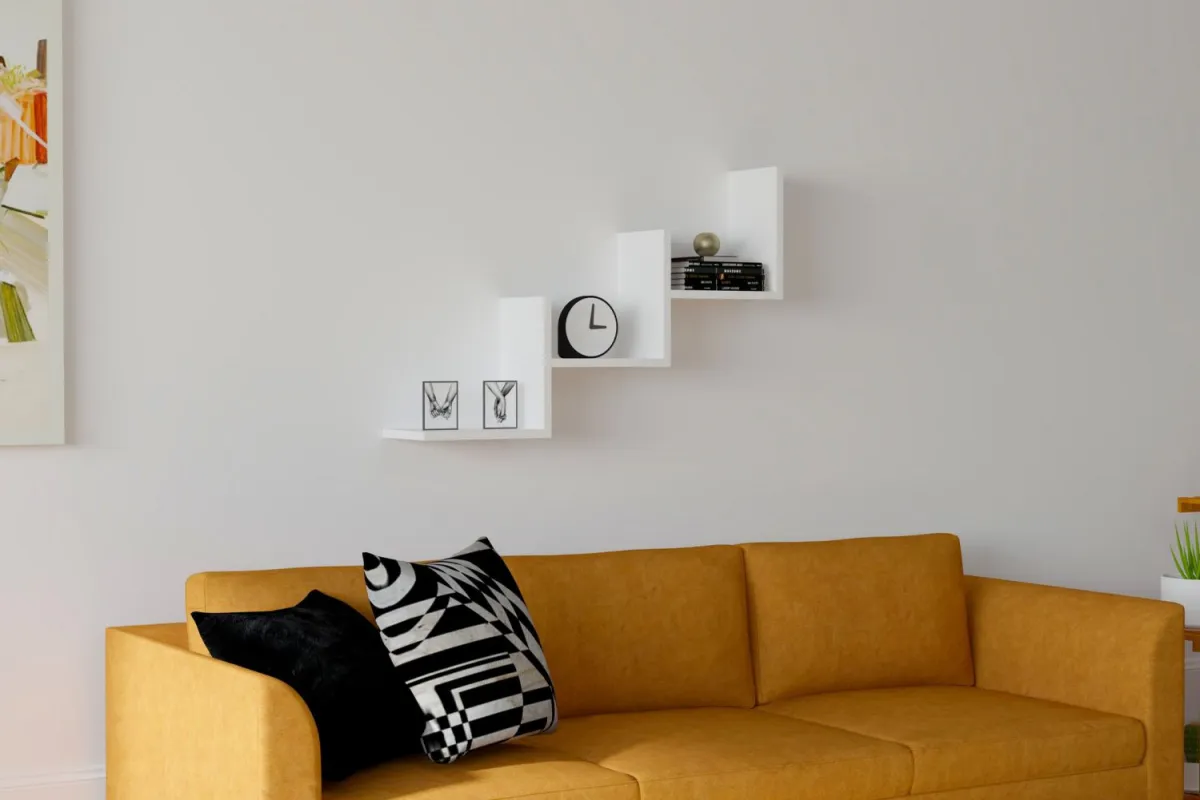 HANAH HOME Zidna polica Mist, bela