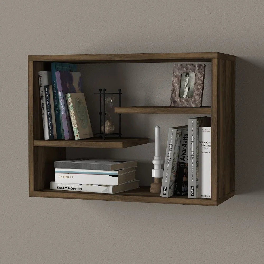 HANAH HOME Zidna polica Tino Walnut